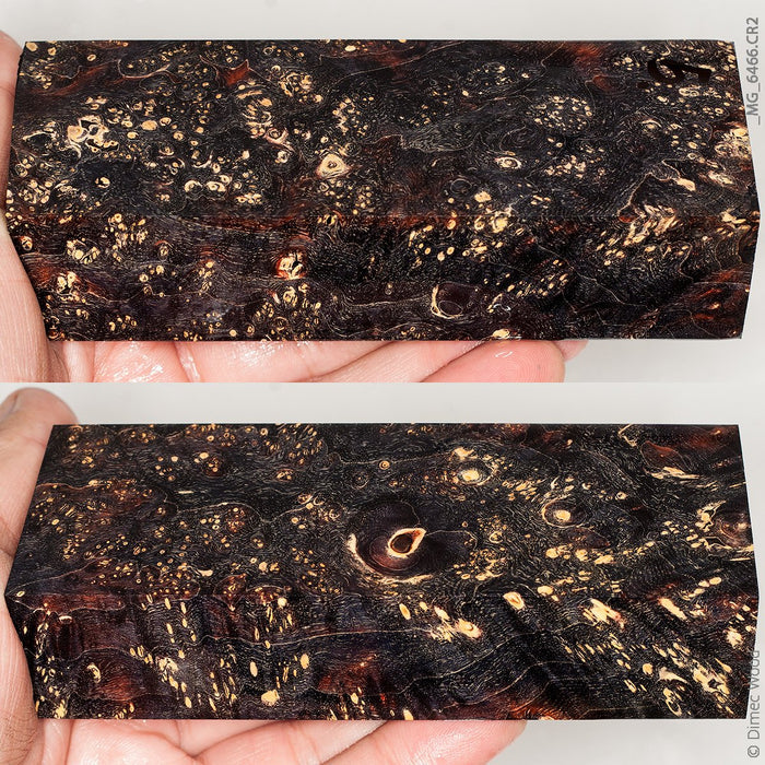 Stabilized wood box elder burl block