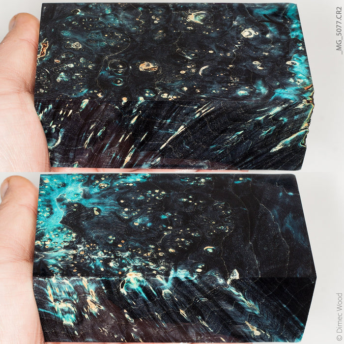 Stabilized wood box elder burl block