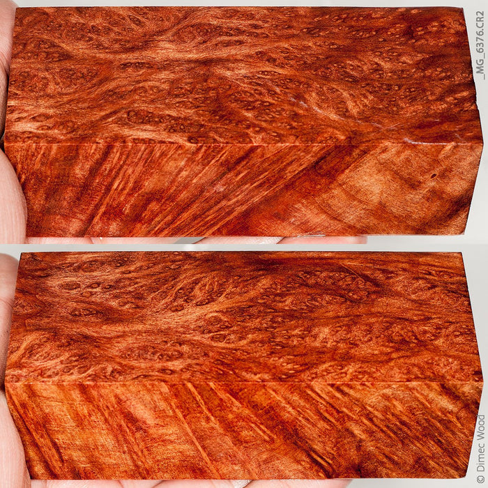 Stabilized wood redwood lace burl block