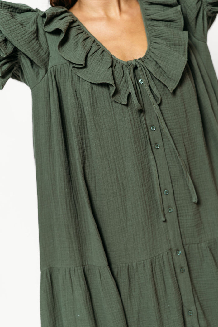 Sunday 100% Cotton Maxi Dress in Evergreen - Bump Friendly & Inclusive Sizing *9/25 PRE-ORDER*