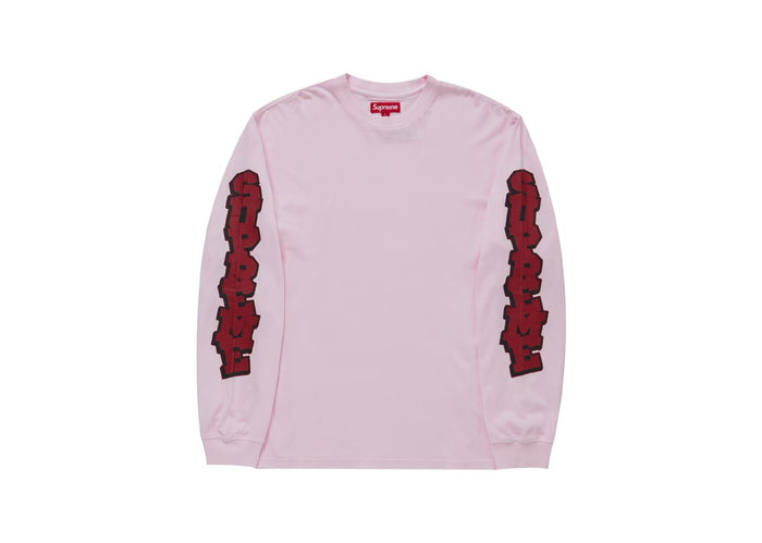 Supreme Cracked Sleeve L/S Top Pink