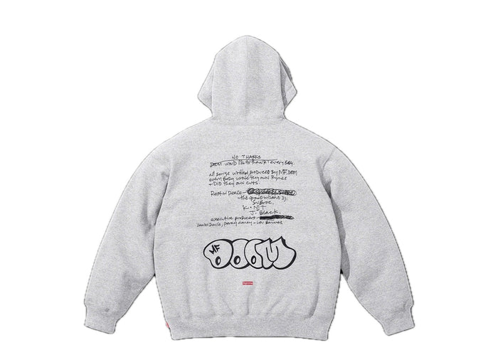 Supreme MF DOOM Hooded Sweatshirt Heather Grey