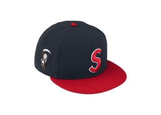 Supreme New Era Reaper S Logo 59Fifty Fitted Hat Navy