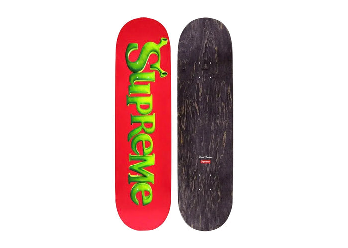 Supreme Shrek Skateboard Deck Red