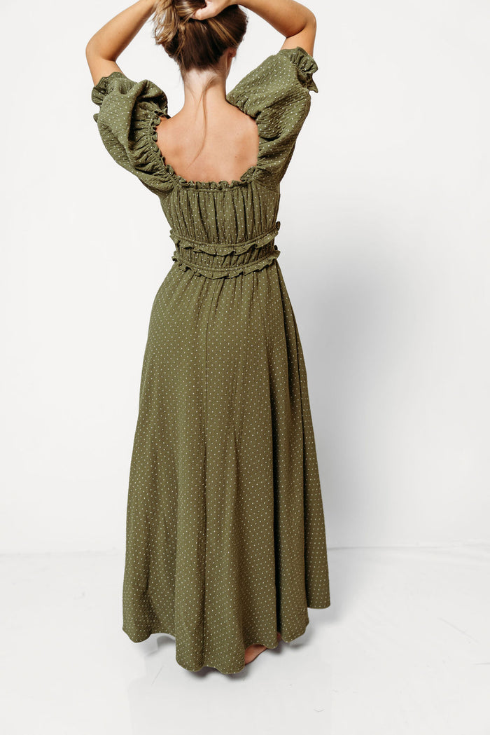 Sydnee 100% Cotton Maxi Dress in Dark Green - Bump Friendly & Inclusive Sizing *9/10 PRE-ORDER*