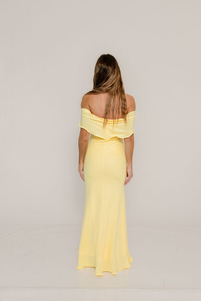 Tommie Maxi Dress in Butter Yellow - Bump Friendly (Size Up for Bump)