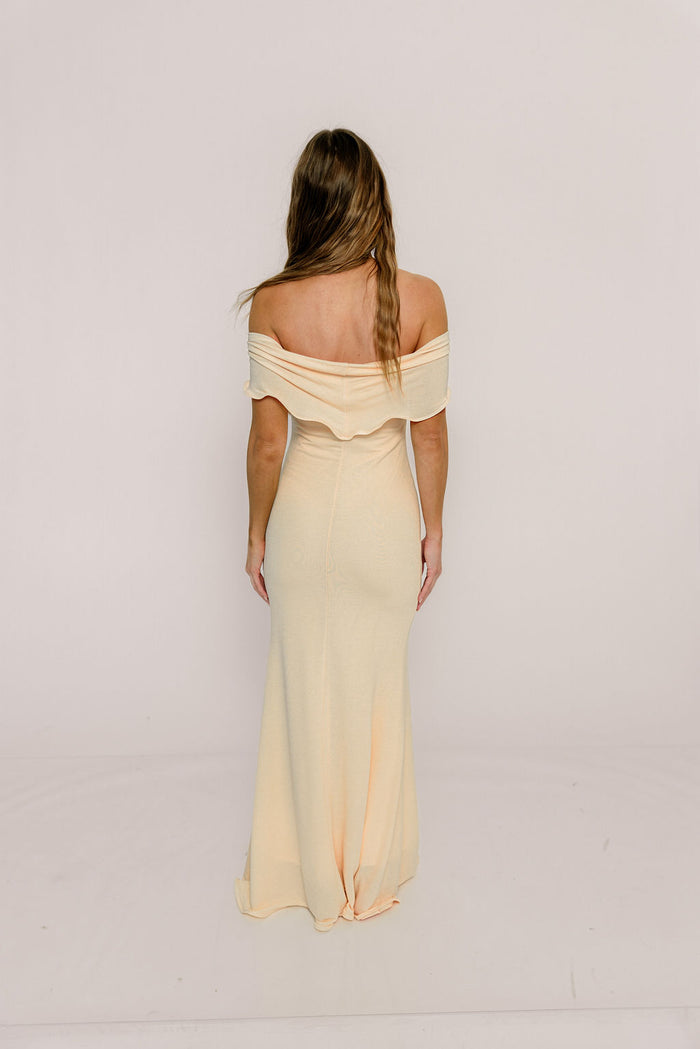 Tommie Maxi Dress in Ivory Butter - Bump Friendly (Size Up for Bump) *Final Sale*