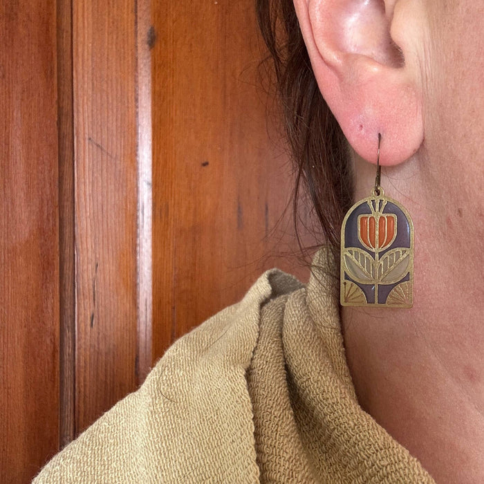 Tracery // Stained Glass Resin Earrings