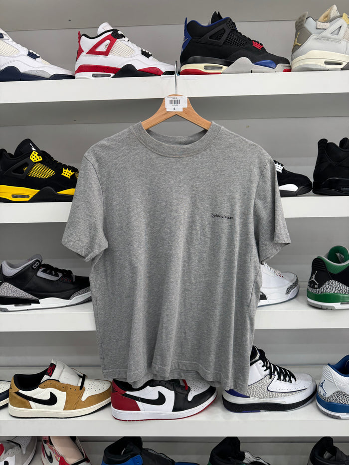 (USED) Balenciaga Logo T-Shirt Grey