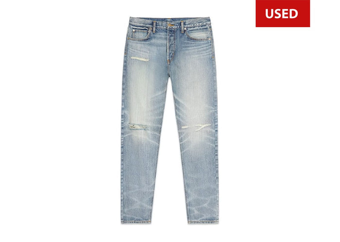 (USED) Fear of God Essentials Denim Pant 'Light Indigo Distress Wash'