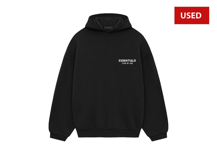 (USED) Fear of God Essentials Fleece Hoodie (SS25) Black