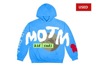 (USED) Kid Cudi CPFM For MOTM III Life Goes By Hoodie Blue