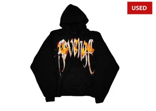 (USED) Revenge Flames Hoodie Black