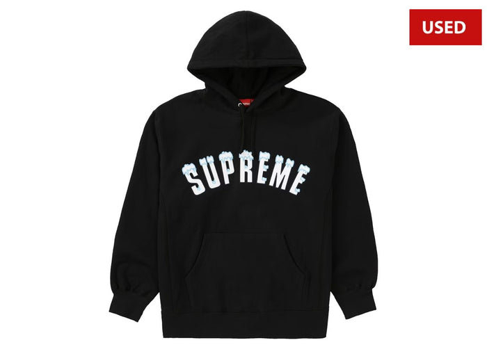 (USED) Supreme Icy Arc Hooded Sweatshirt Black