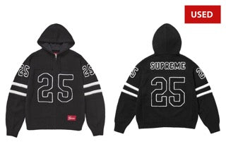 (USED) Supreme Sport Zip Up Hooded Sweater (FW25) Black