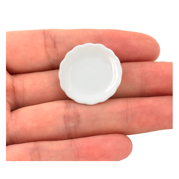 1:12 Scale Miniature Ceramic Plates Set of 4