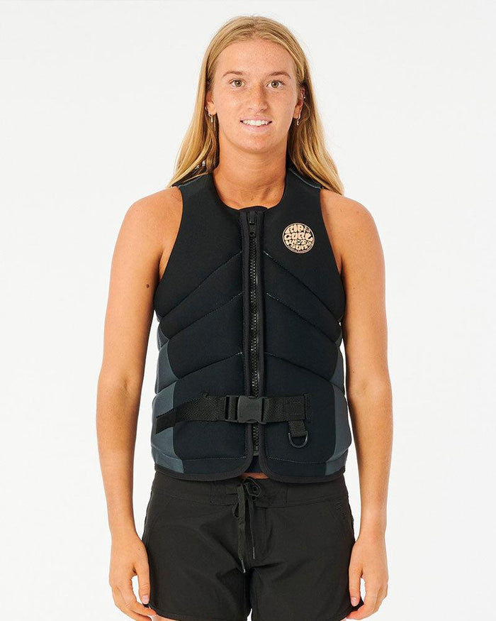 2023 Ripcurl Dawn Patrol Womens Vest-Charcoal-8-Skiforce Australia