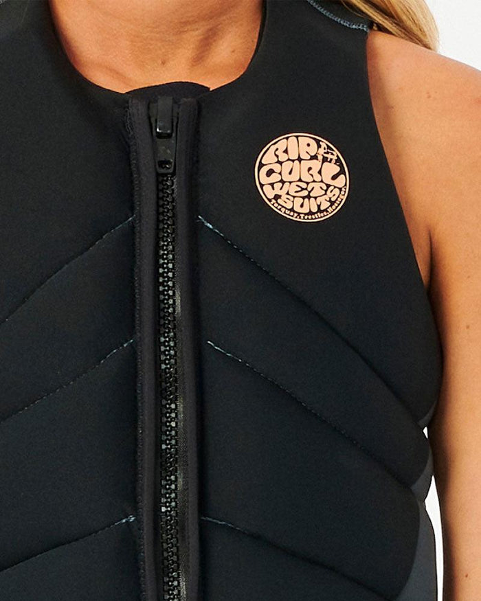 2023 Ripcurl Dawn Patrol Womens Vest-Charcoal-8-Skiforce Australia