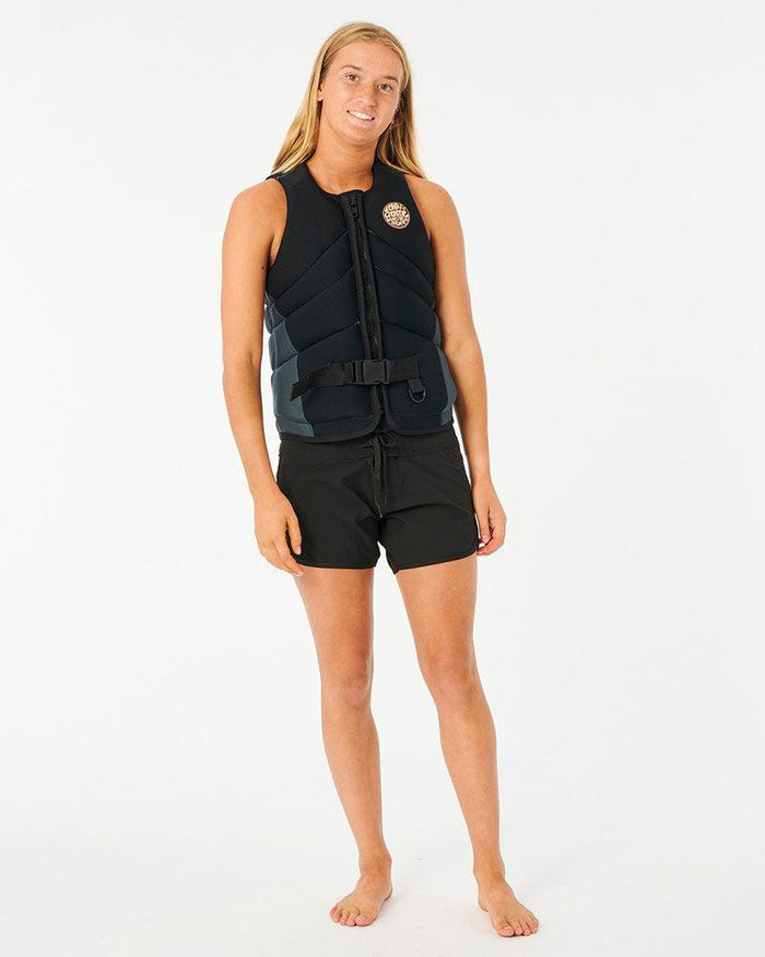 2023 Ripcurl Dawn Patrol Womens Vest-Charcoal-8-Skiforce Australia