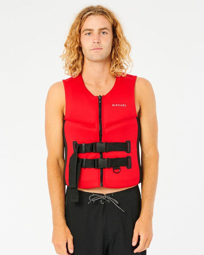 2023 Ripcurl Omega Vest-Red/Black-S-Skiforce Australia