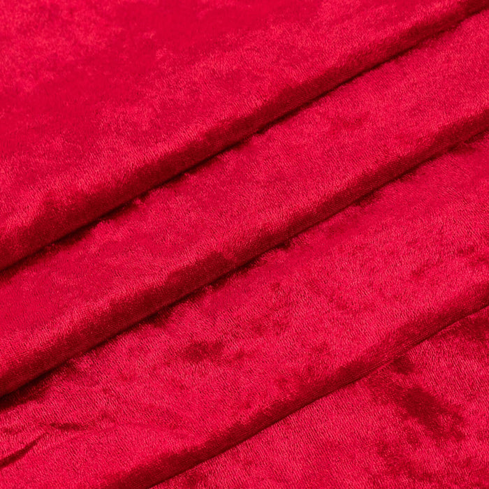 Soft red velvet fabric with a rich texture and sheen.