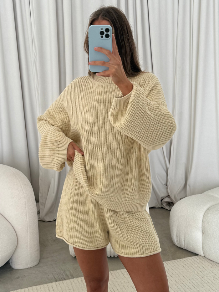 Emily Knit Top in Buttercream *Final Sale*