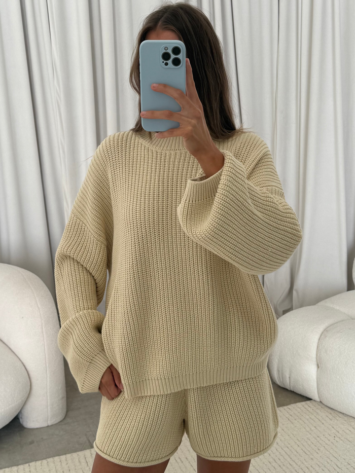 Emily Knit Top in Buttercream *Final Sale*