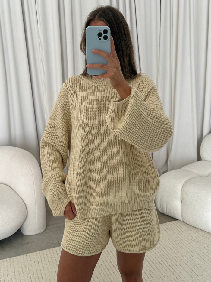 Simpson Knit Shorts in Buttercream *Final Sale*