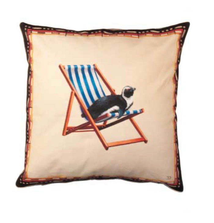 African Penguin Pillow Cover