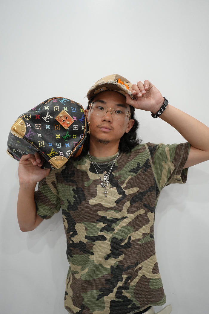 Aged Bootlegged 6 Pannel Trucker Sand Camo