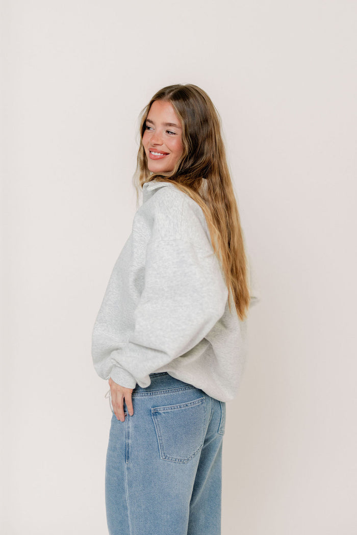 Airport 100% Cotton Sweatshirt in Pearl Gray
