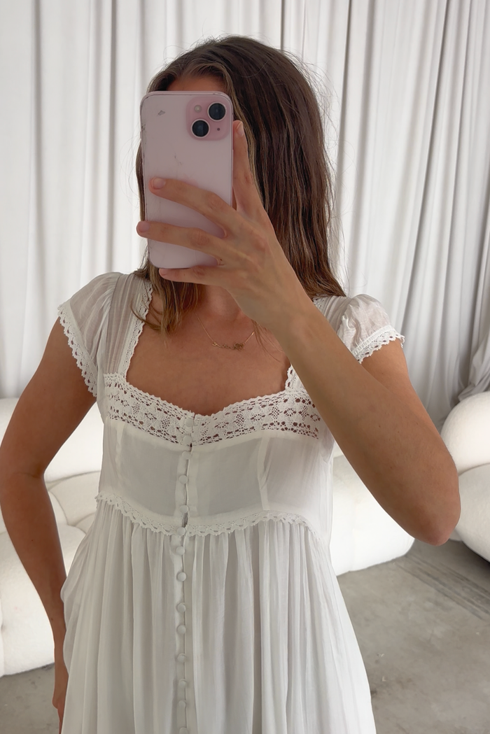 Amelie Maxi Dress in Off-White
