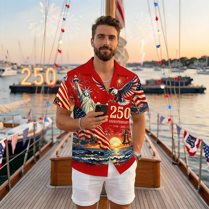 America's Freedom 250th Anniversary, Personalized Hawaiian Shirt