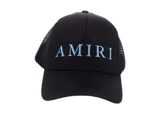 Amiri Core Logo Trucker Hat 'Black/Dusty Blue'