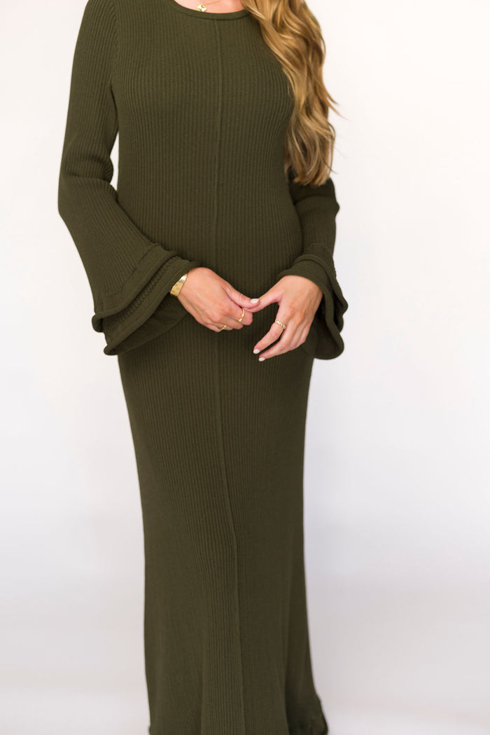 Arlet Dress in Olive - Bump Friendly *Final Sale*
