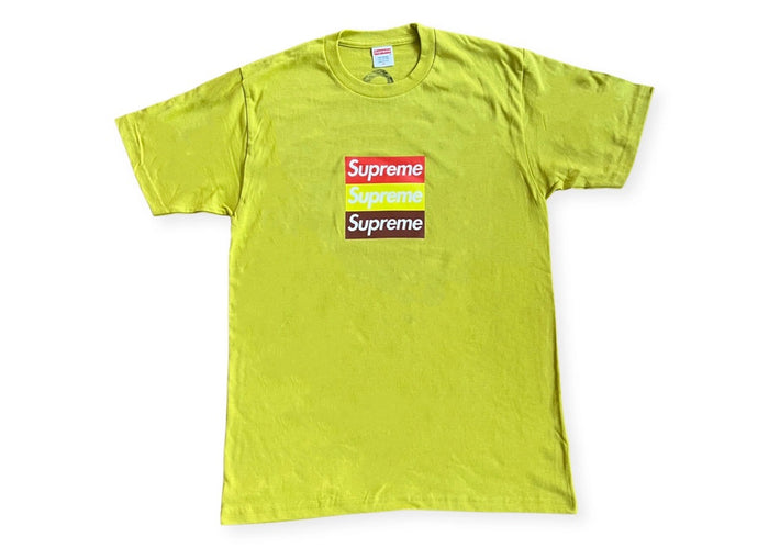 AssPizza Supreme Triple Box Logo t-shirt Mustard (HEATCHECK ARCHIVE)