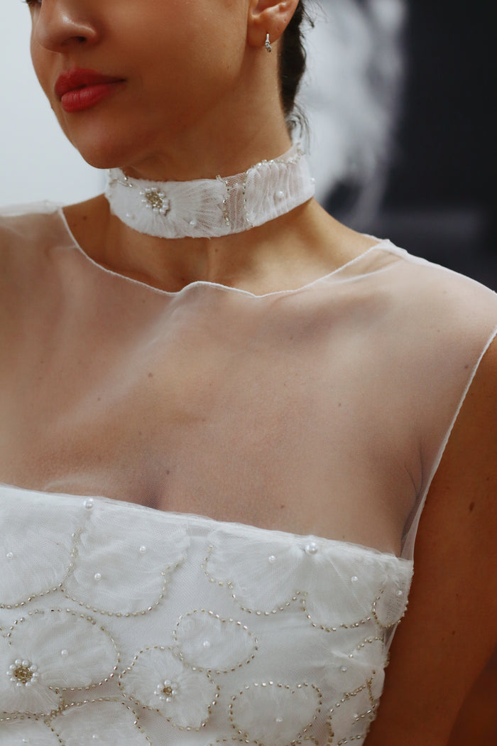 Audrey Embroidered Bridal Choker