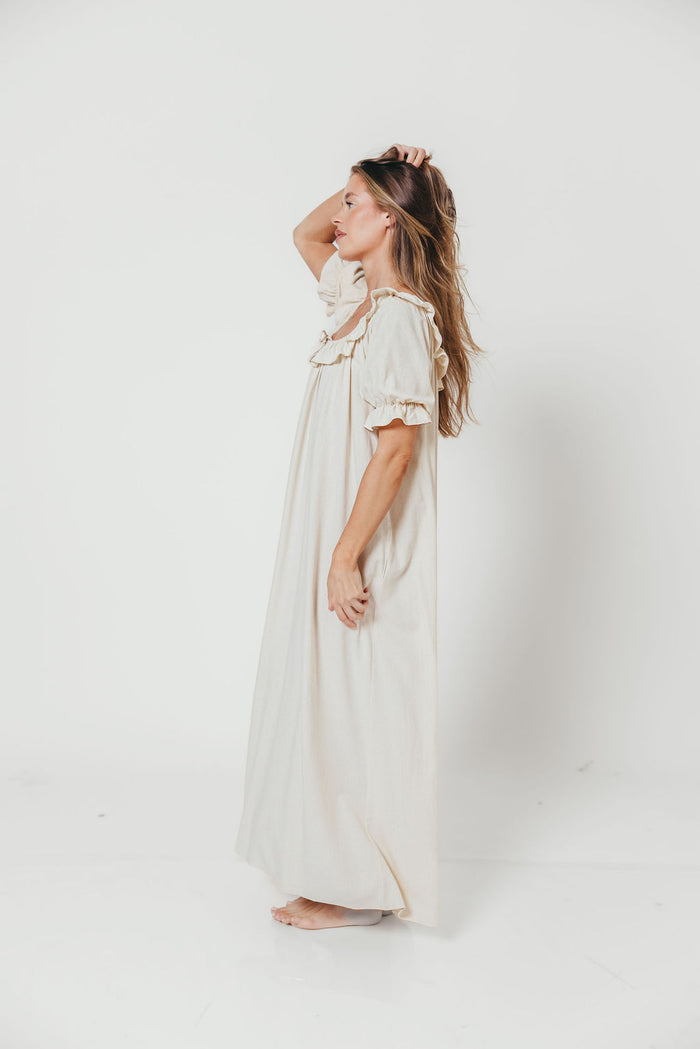 Audrey Maxi Dress in Linen Blend - Bump Friendly