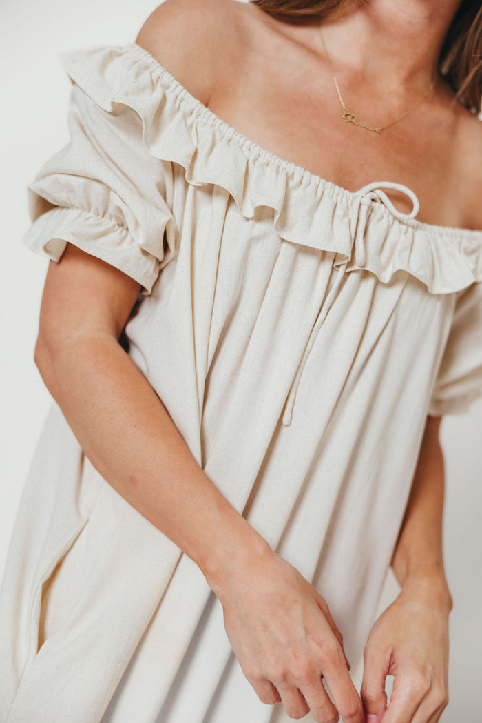 Audrey Maxi Dress in Linen Blend - Bump Friendly