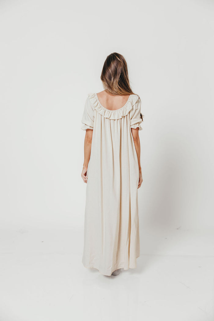 Audrey Maxi Dress in Linen Blend - Bump Friendly