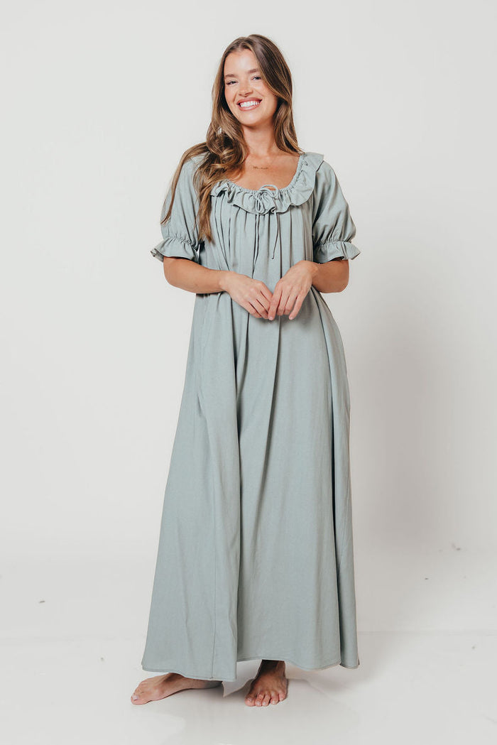 Audrey Maxi Dress in Sage - Bump Friendly