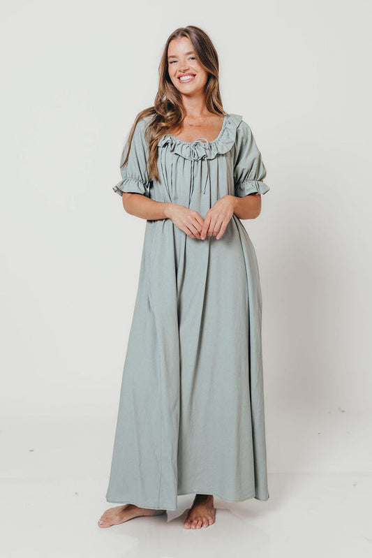 Audrey Maxi Dress in Sage - Bump Friendly