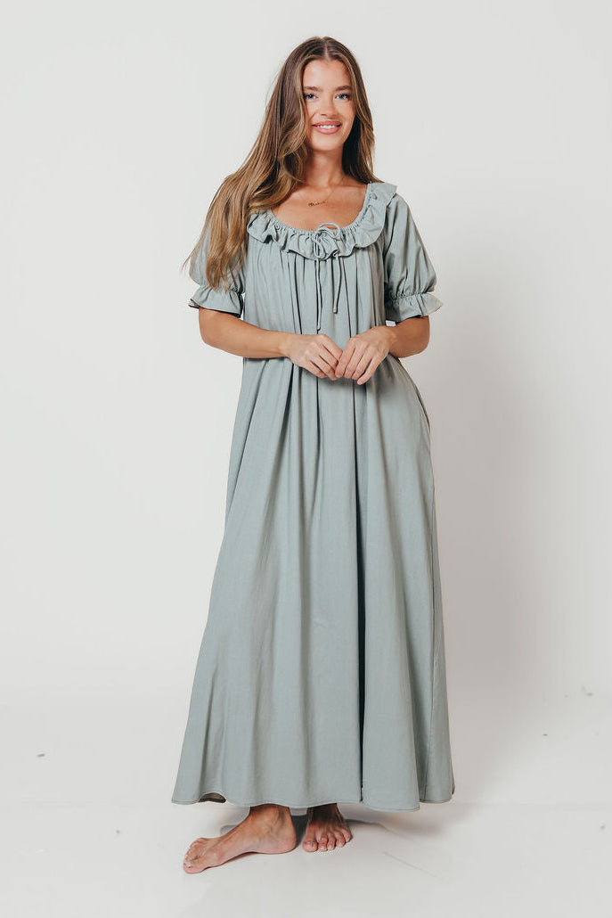 Audrey Maxi Dress in Sage - Bump Friendly
