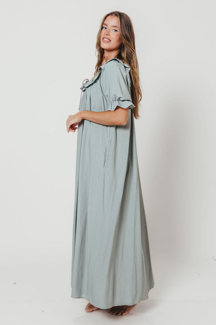 Audrey Maxi Dress in Sage - Bump Friendly