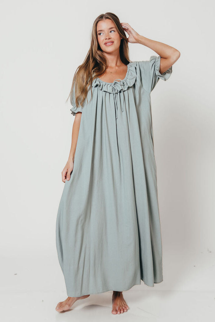 Audrey Maxi Dress in Sage - Bump Friendly
