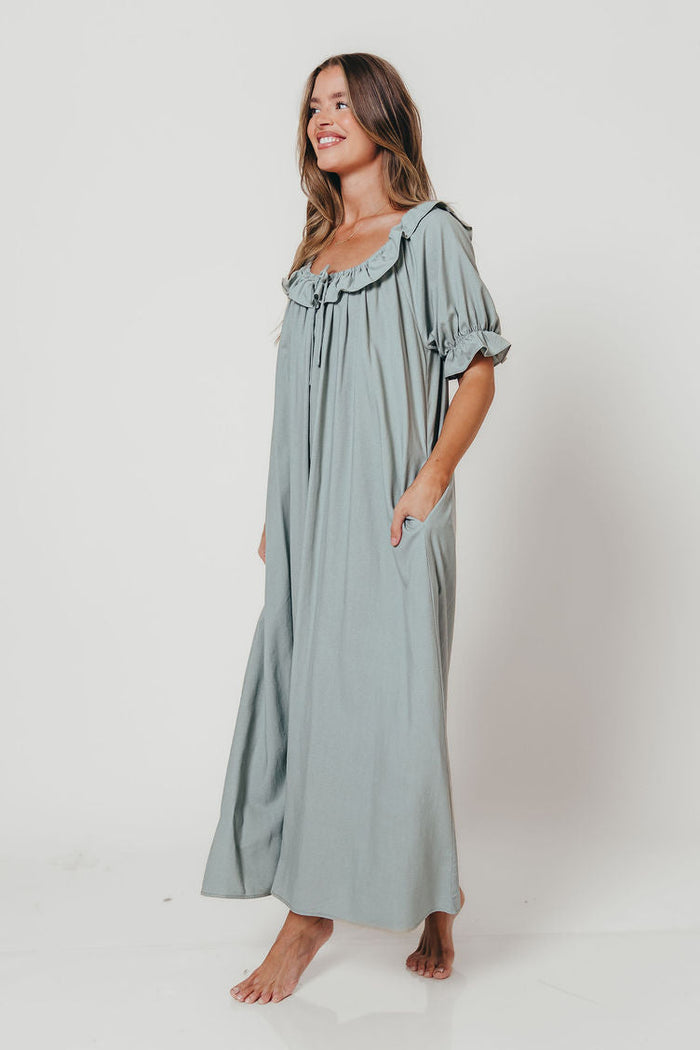 Audrey Maxi Dress in Sage - Bump Friendly