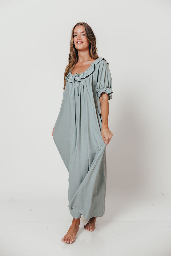 Audrey Maxi Dress in Sage - Bump Friendly