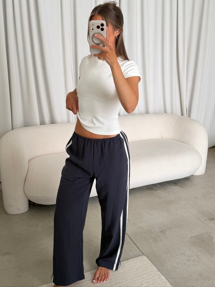 Audrina Track Pants in Navy