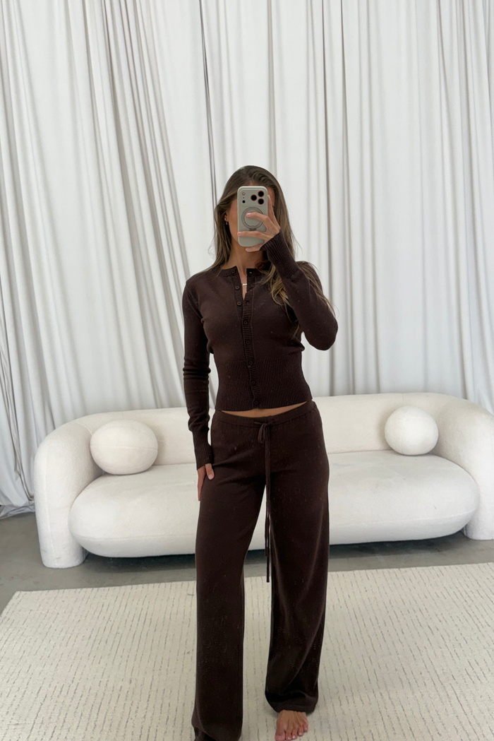 Avelyn Knit Set in Brown