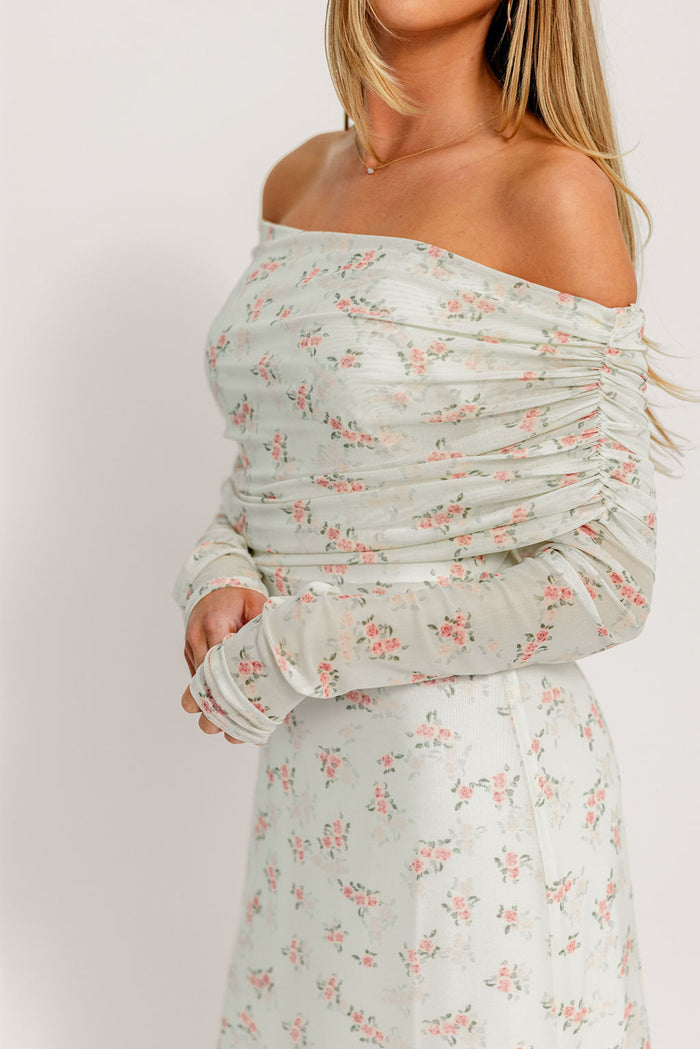 Azaleia Maxi Dress in Blush Floral - Bump Friendly - Size Up for Maternity